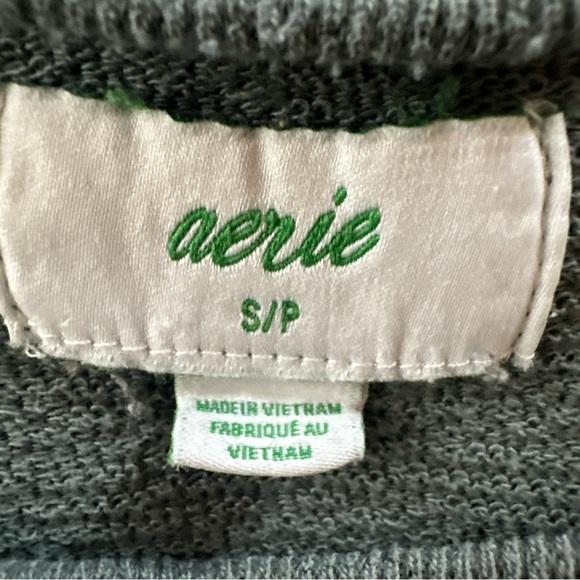 Aerie Women’s Small Vacay Everyday Oversized Sweatshirt Green Slouchy Beachy - Picture 13 of 16